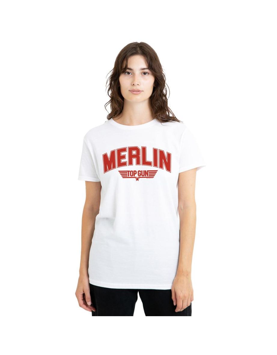 Top Gun Unisex Adult Merlin Varsity T-Shirt - White