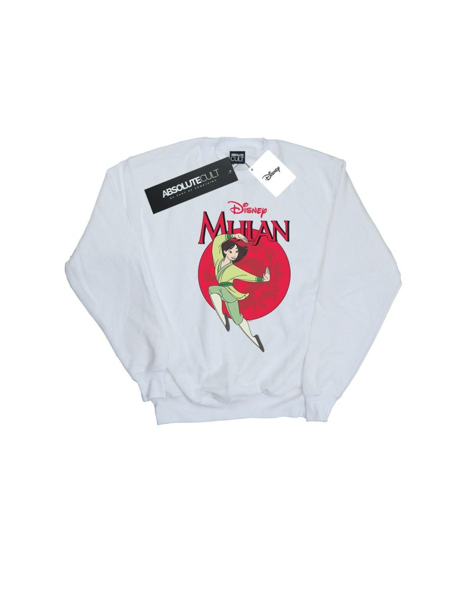 Disney Girls Mulan Dragon Circle Sweatshirt - White