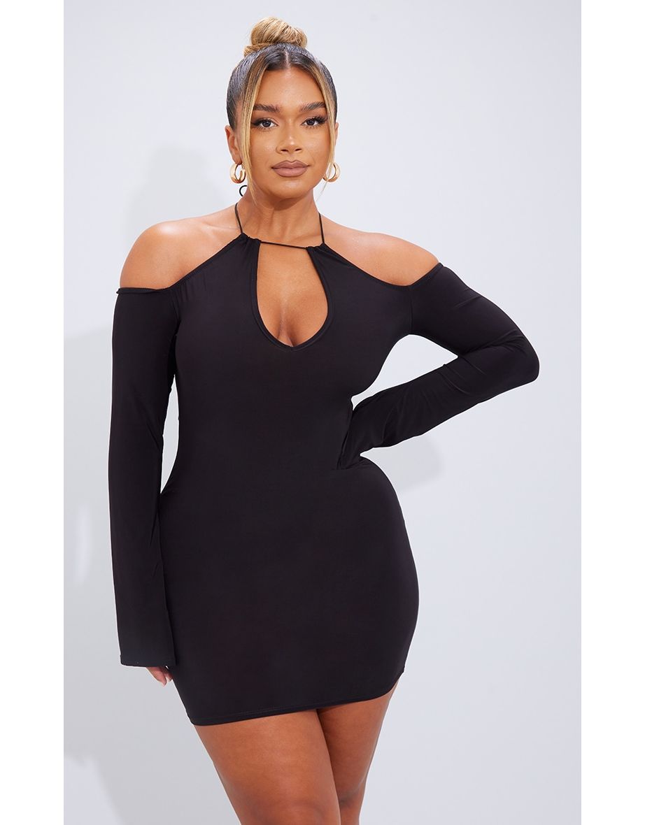 Plt black best sale bardot dress