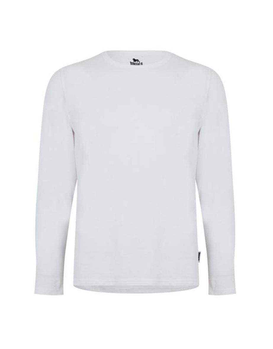 Men's lonsdale Long Sleeve T-Shirt in White