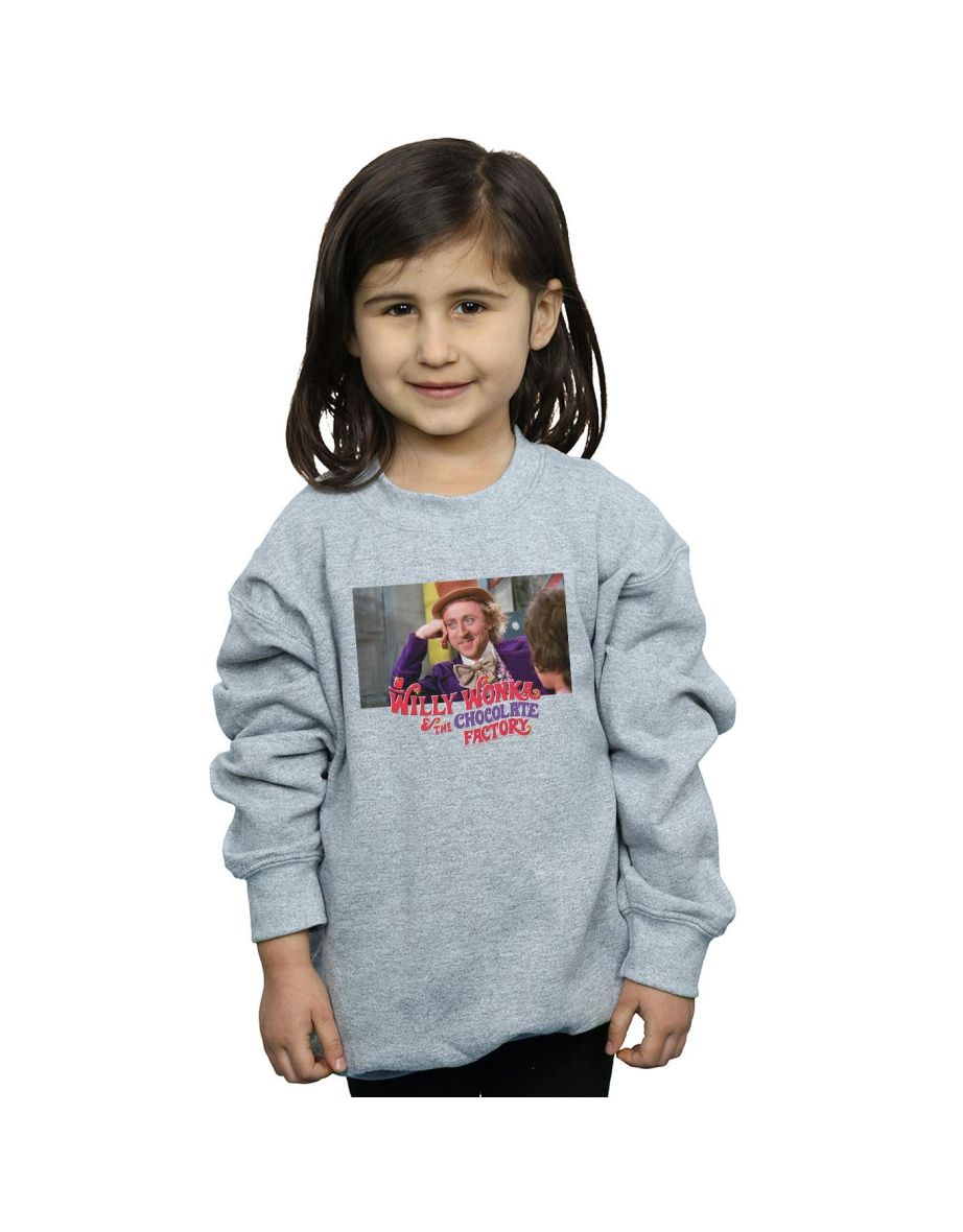 Willy Wonka And The Chocolate Factory Girls Condescending Wonka Sweatshirt - Sports Grey
