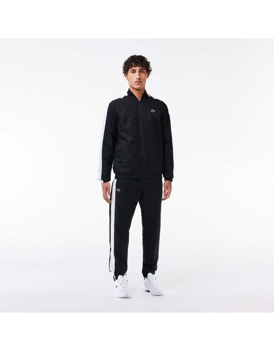 Men's Lacoste Colourblock Tennis Tracksuit in Black