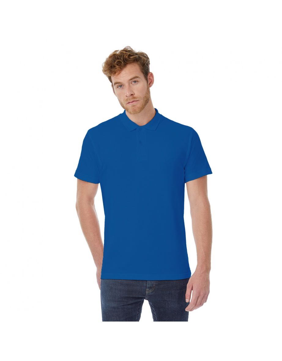 B&C ID.001 Mens Short Sleeve Polo Shirt - Royal - 2