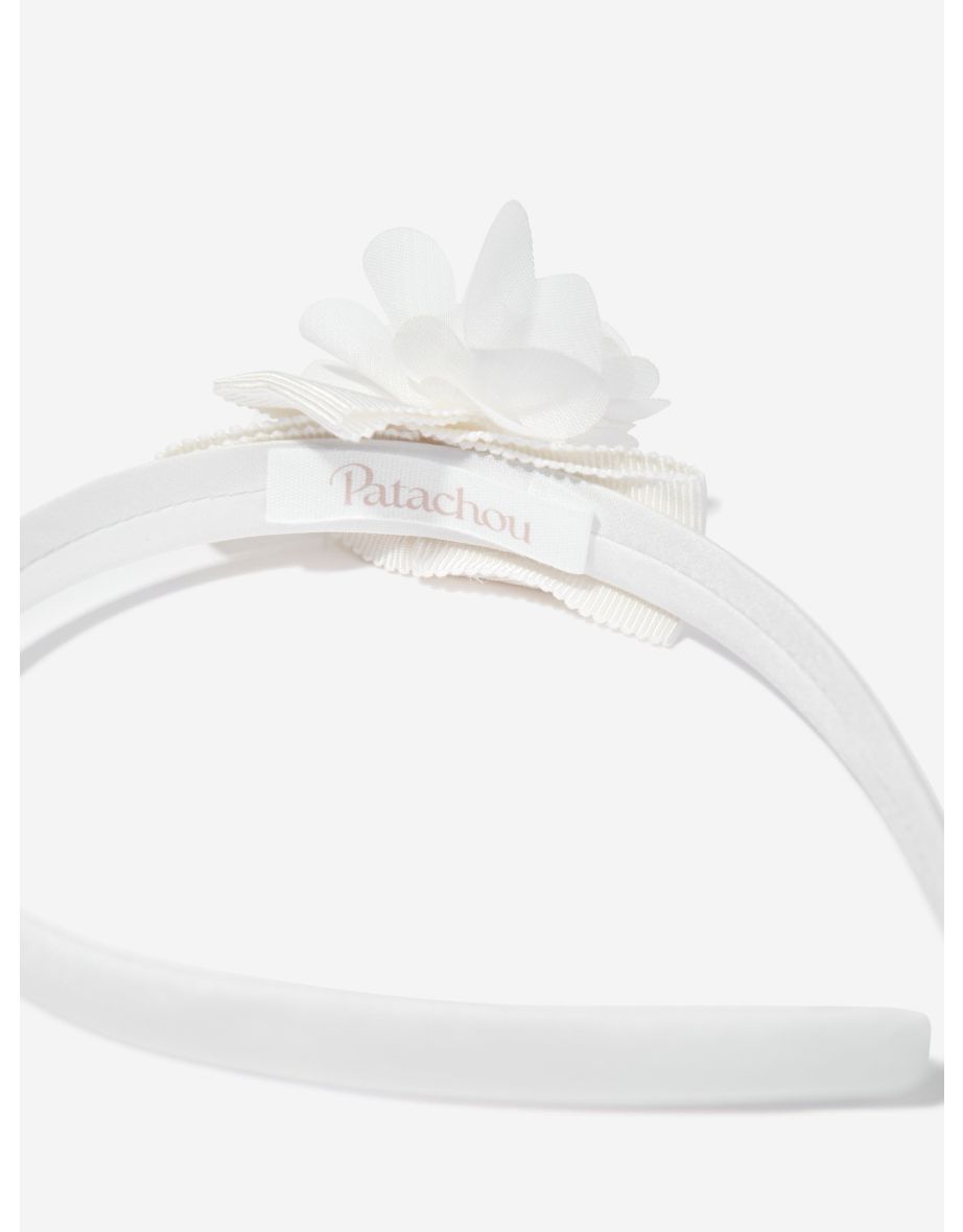 Girls Flower Headband in Ivory - 3