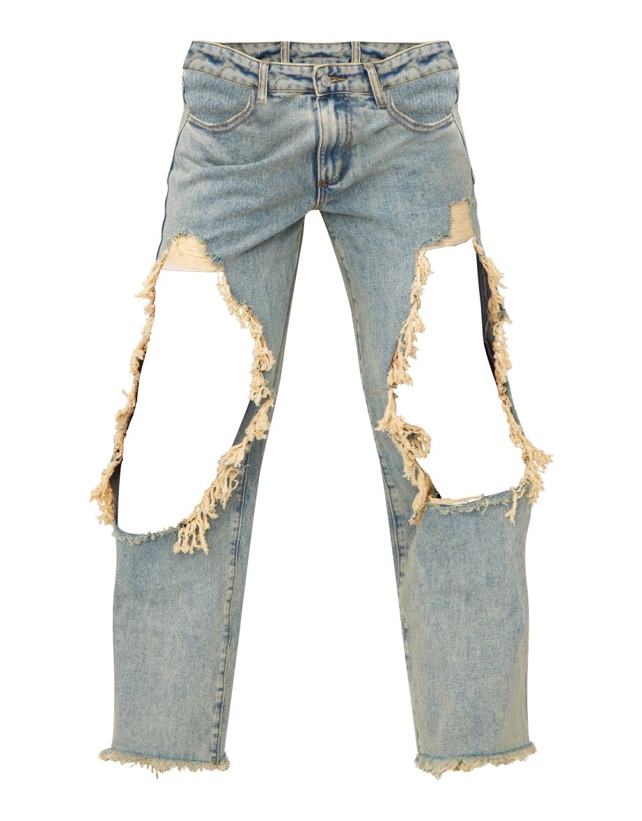 Vintage Wash Extreme Ripped Boyfriend Jean - 4