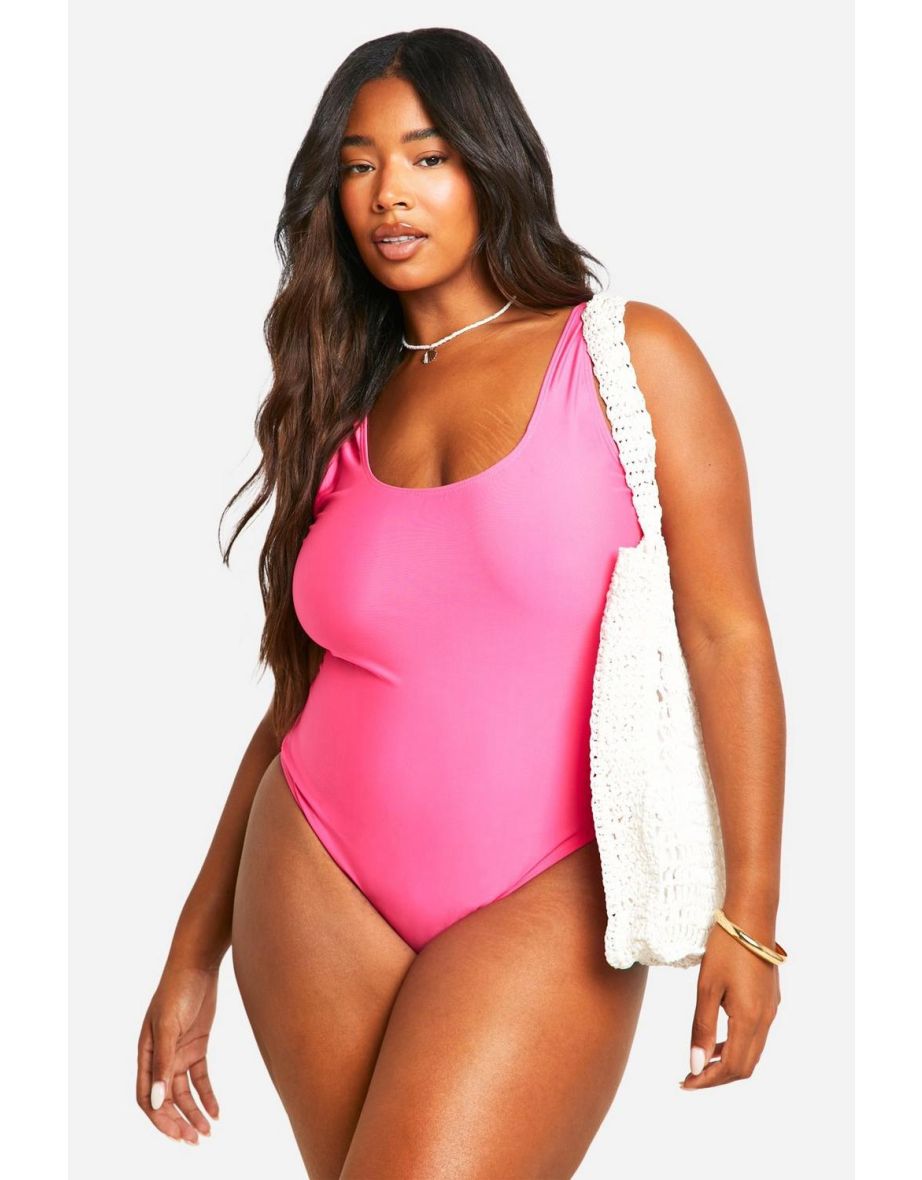 Shop Plus Essentials Swimsuit hot pink Online in Oman VogaCloset