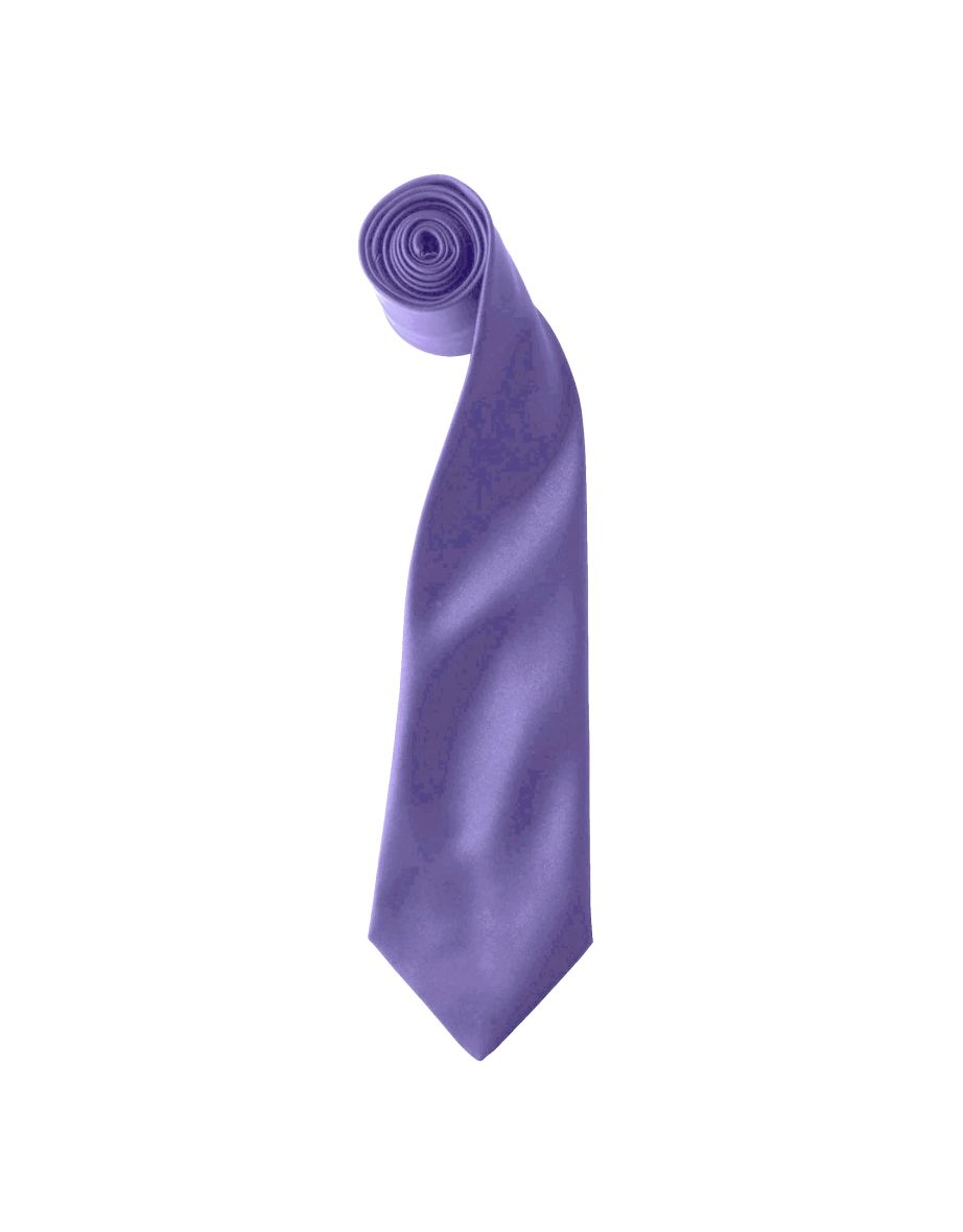 Premier Colours Mens Satin Clip Tie (Pack of 2) - Purple