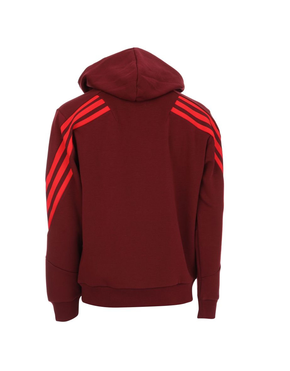 Men's adidas Future Icons 3- Stripes Hoodie in Red - 1