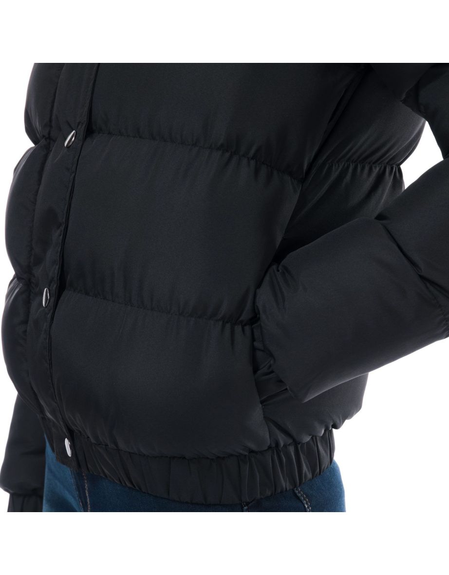 Women's Brave Soul Slay Padded Funnel Neck Jacket in Black - 5