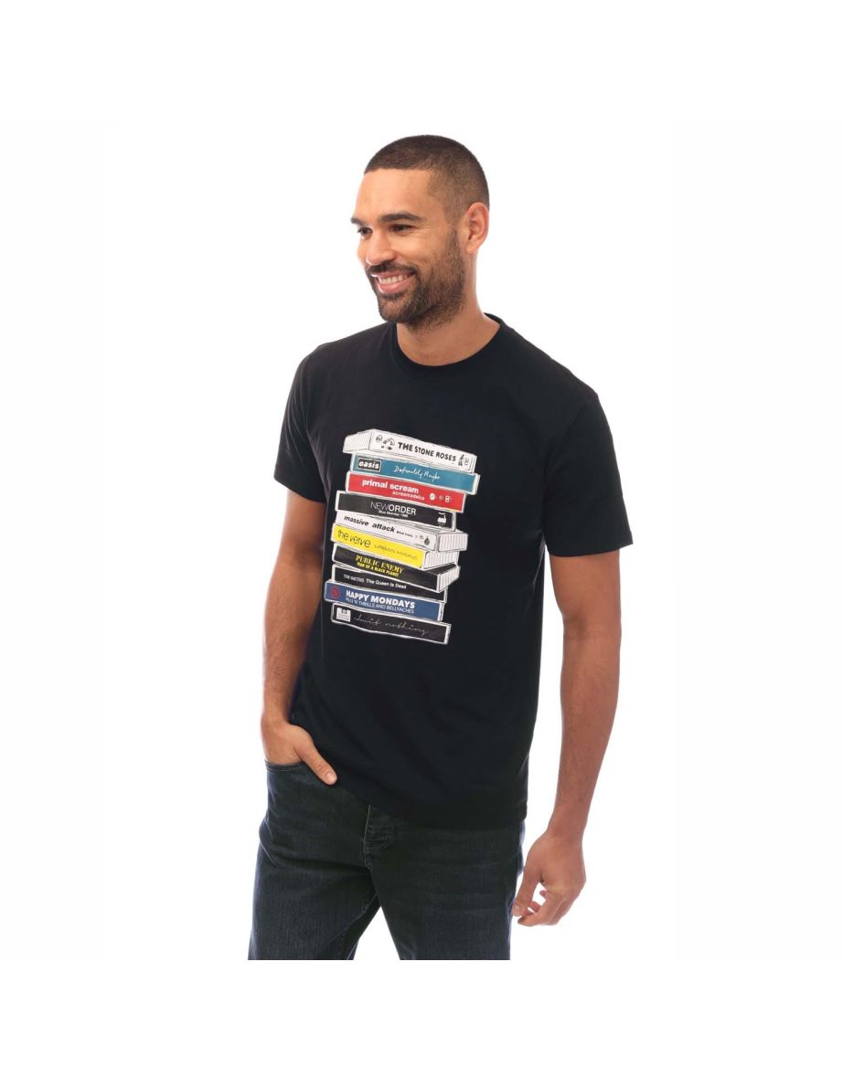Men's Weekend Offender Cassettes Printed T-Shirt in Blue