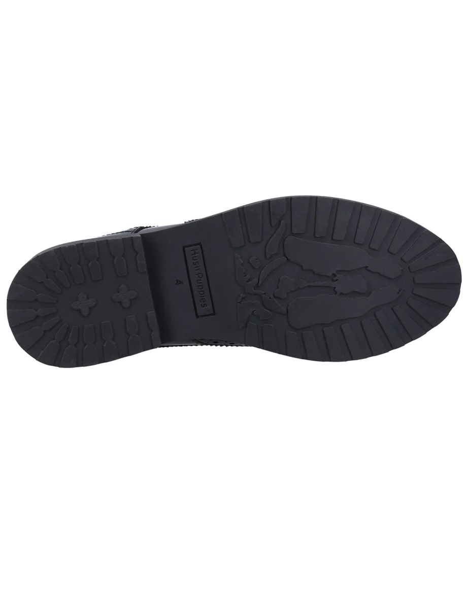 Hush Puppies Girls Verity Leather Brogues - Black - 3