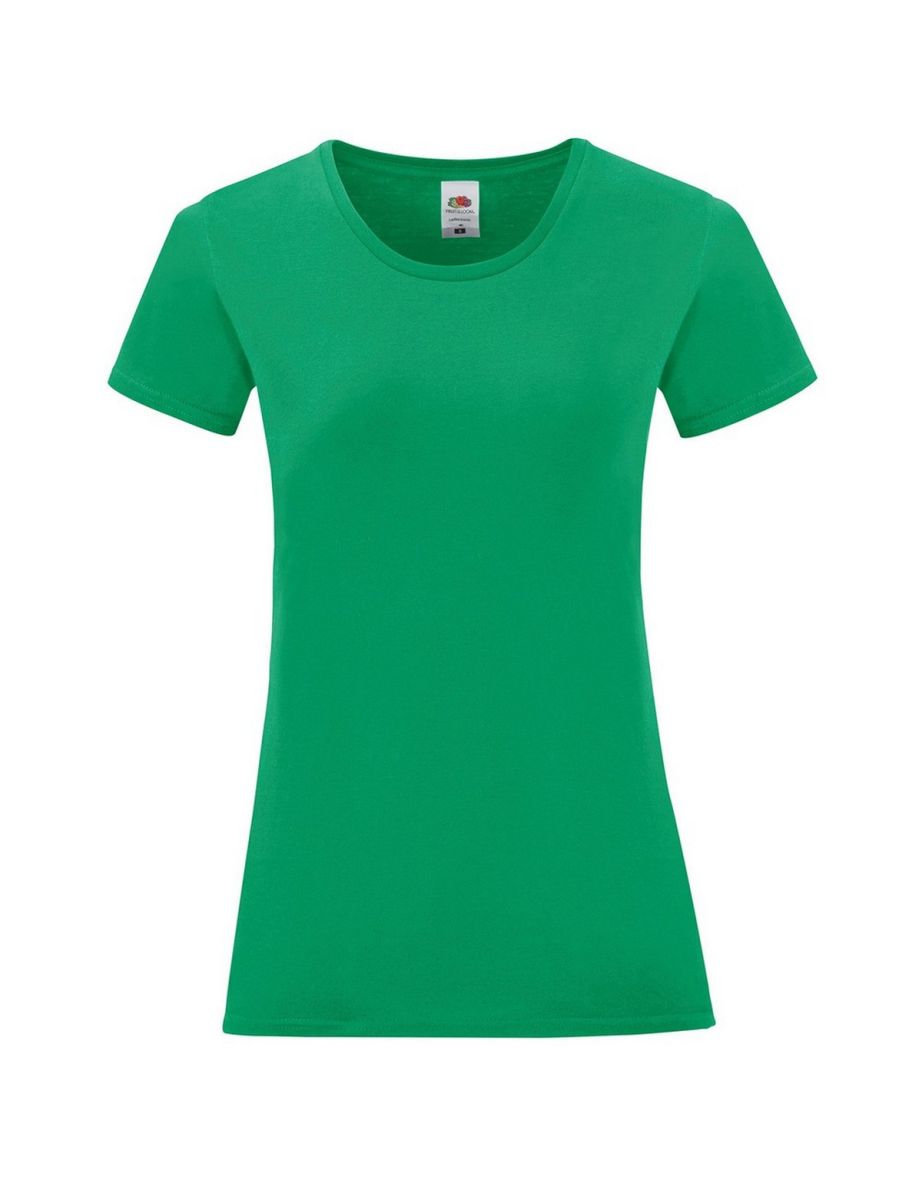 Fruit of the Loom Womens/Ladies Iconic T-Shirt - Kelly Green