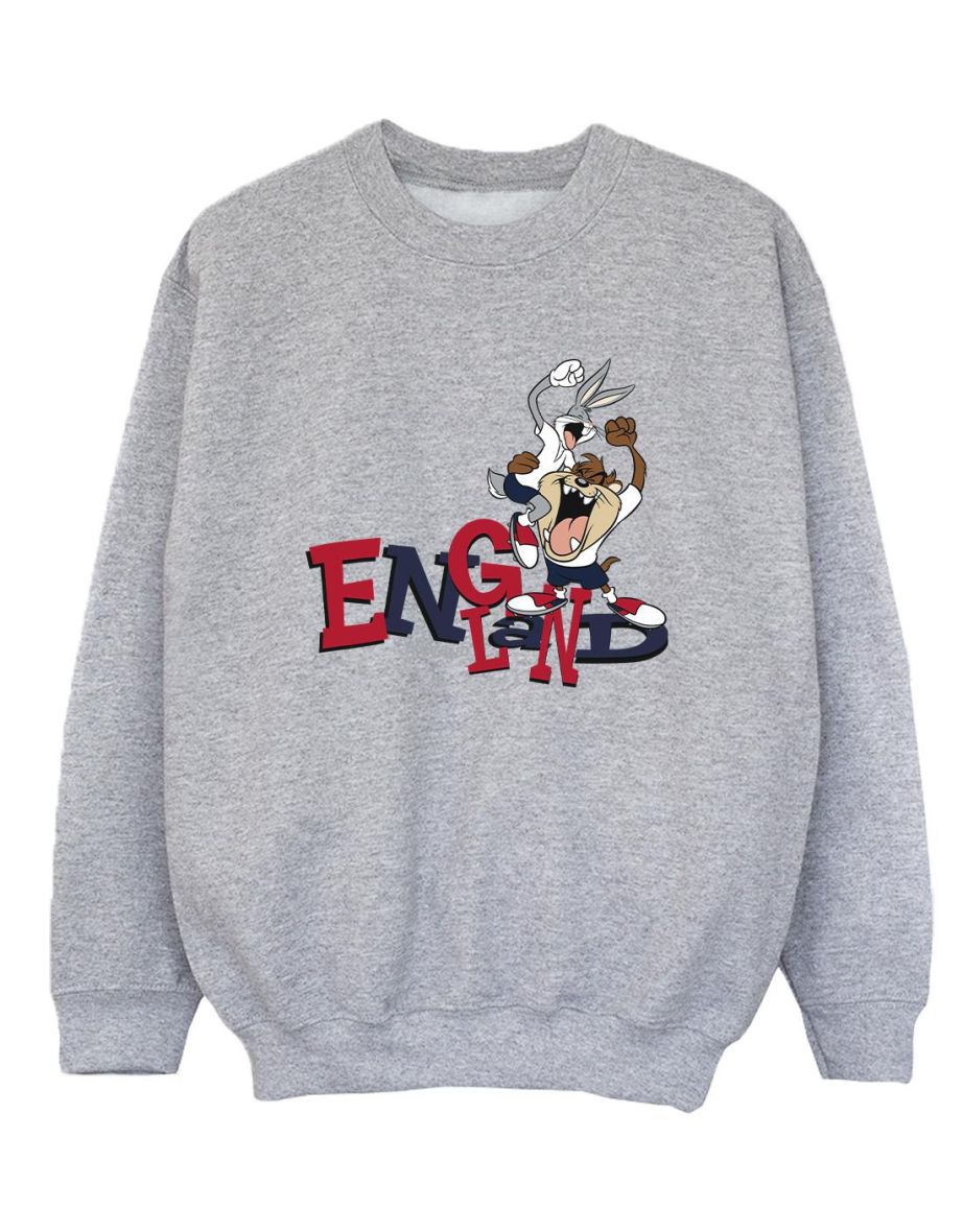 Looney Tunes Boys Bugs & Taz England Sweatshirt - Sports Grey