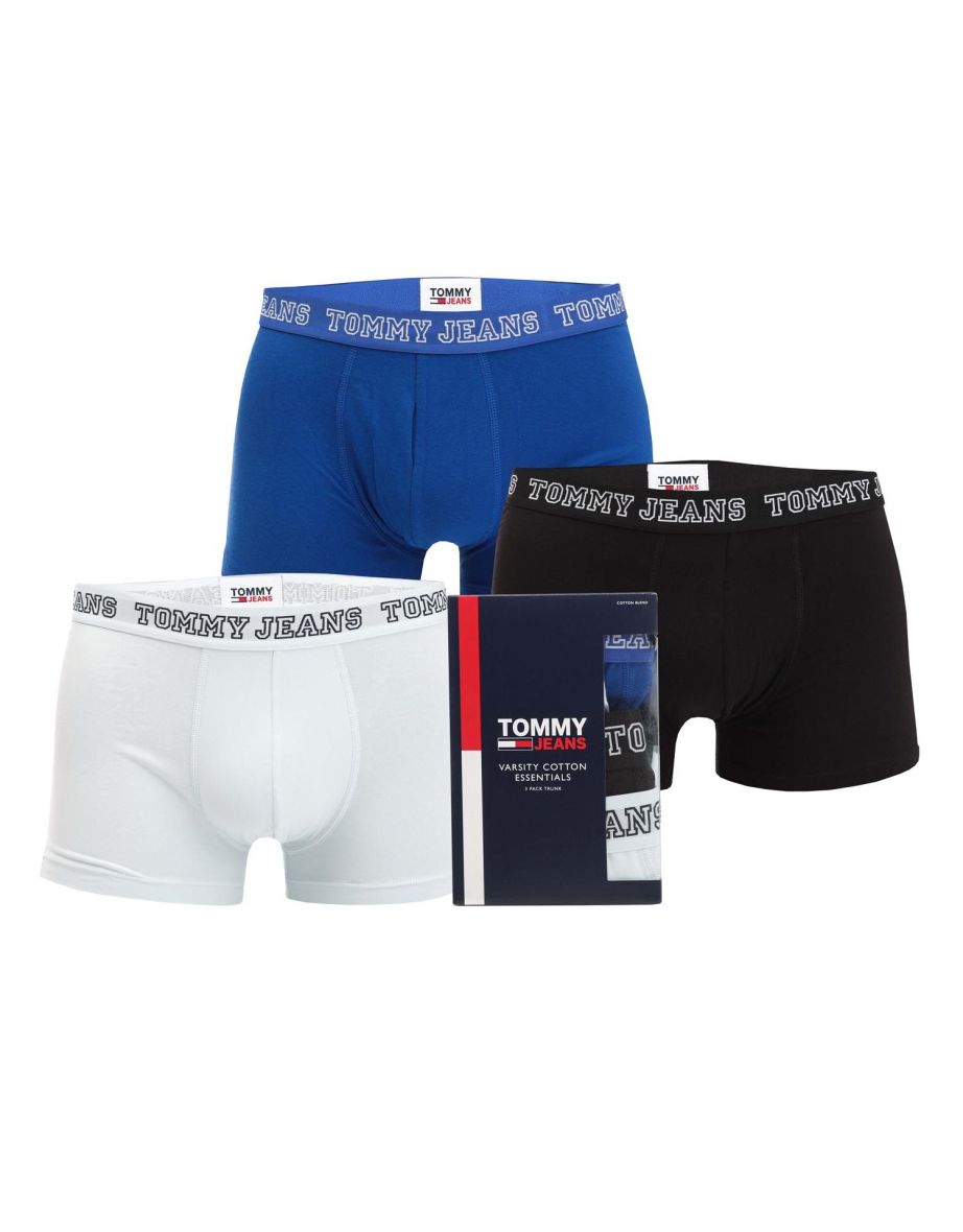 Buy Tommy Hilfiger Blue Signature Cotton Essential Trunks 3 Pack from Next  USA