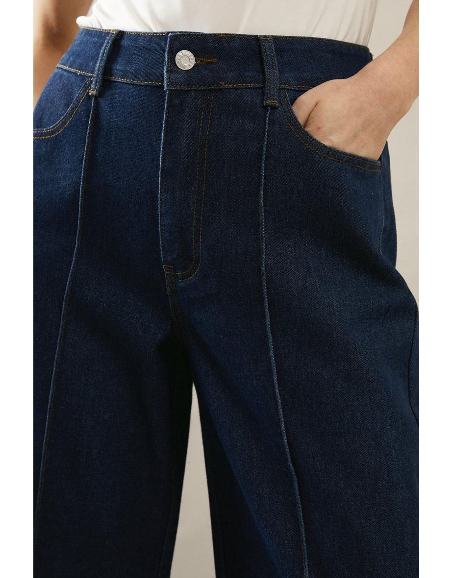 Seam Detail Wide Leg Jean - 3