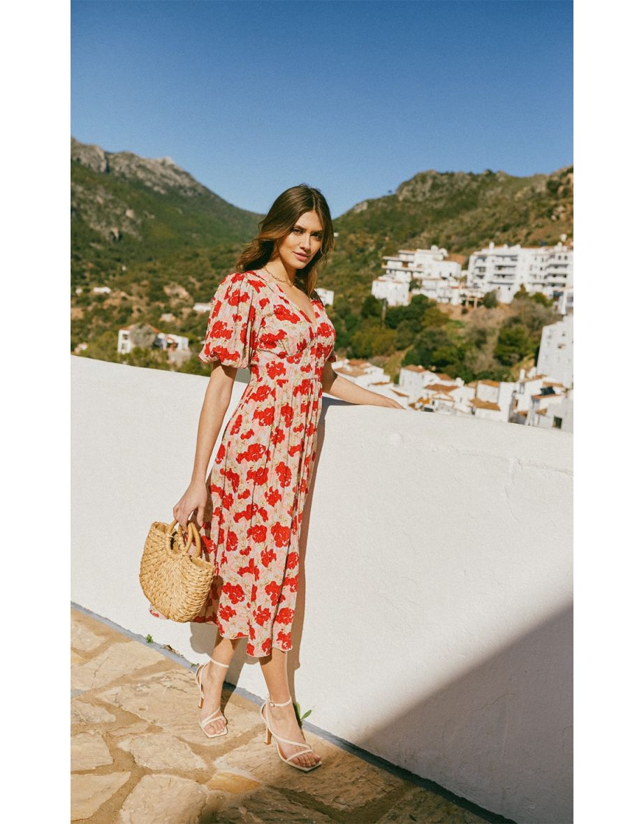 Shop Floral Print Midaxi Dress Online in Oman VogaCloset