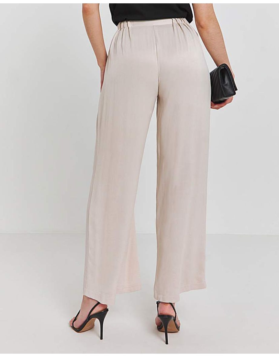 Joanna Hope Satin Wide Leg Trousers - 4