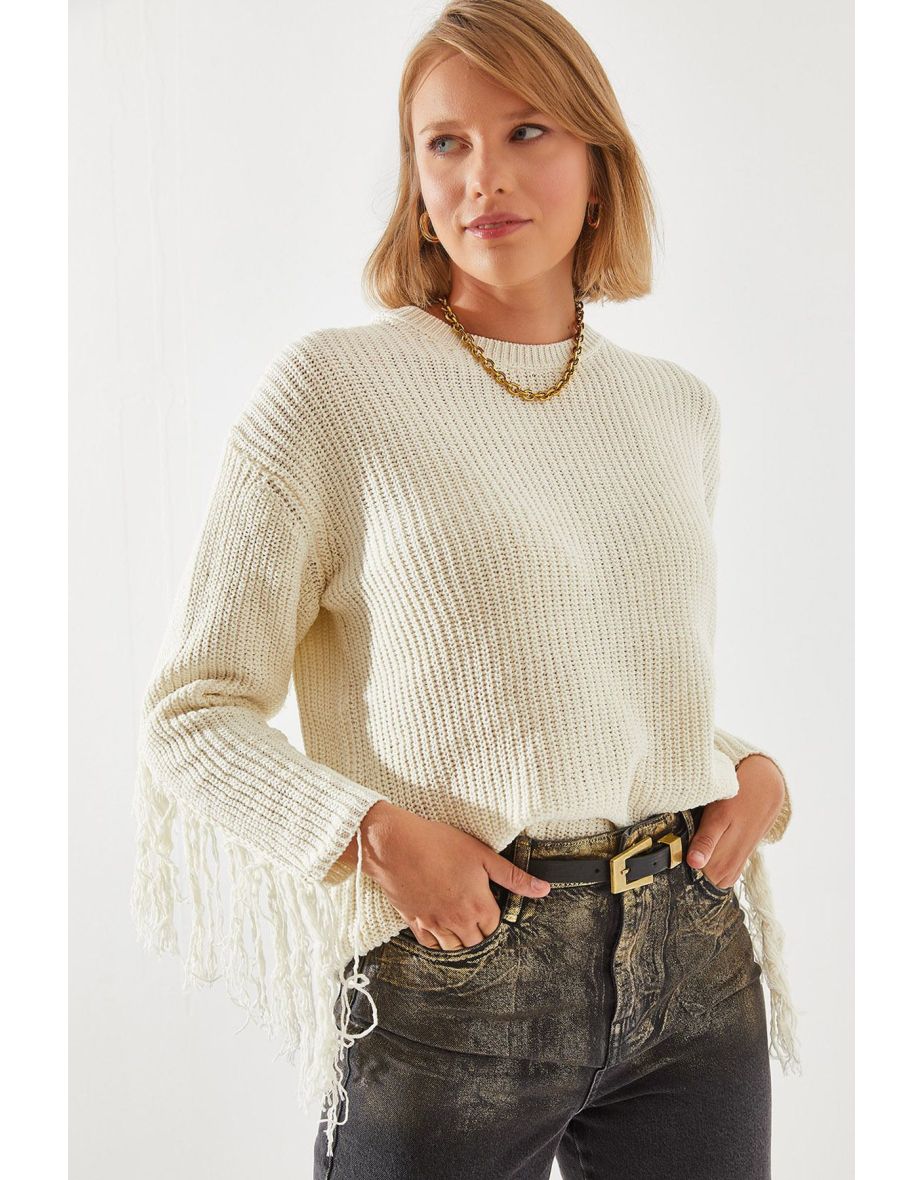 Women's Fringed Sweater