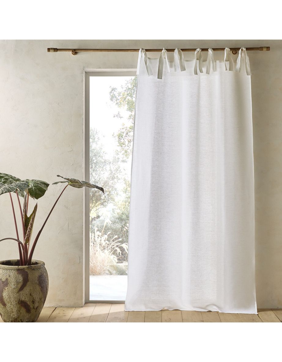 Colin Pure Linen Curtain with Knots