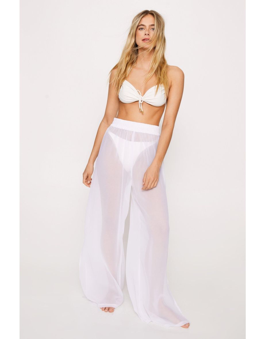 Plus Split Leg Pom Pom Beach Pants | boohoo