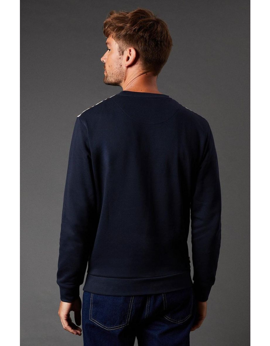 Active Club Check Crewneck Sweatshirt Navy - green - 3