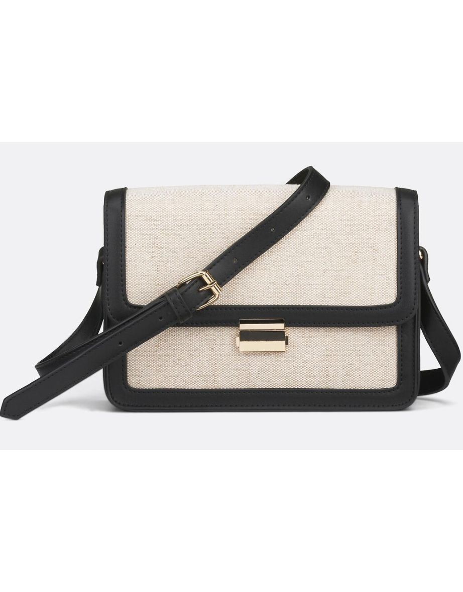 Dual Fabric Handbag