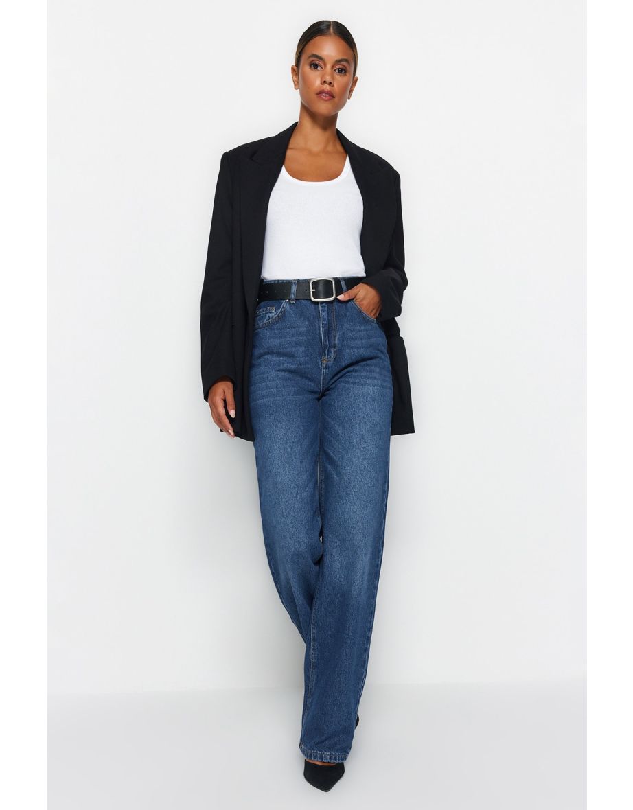 Jeans - Blue - Wide leg