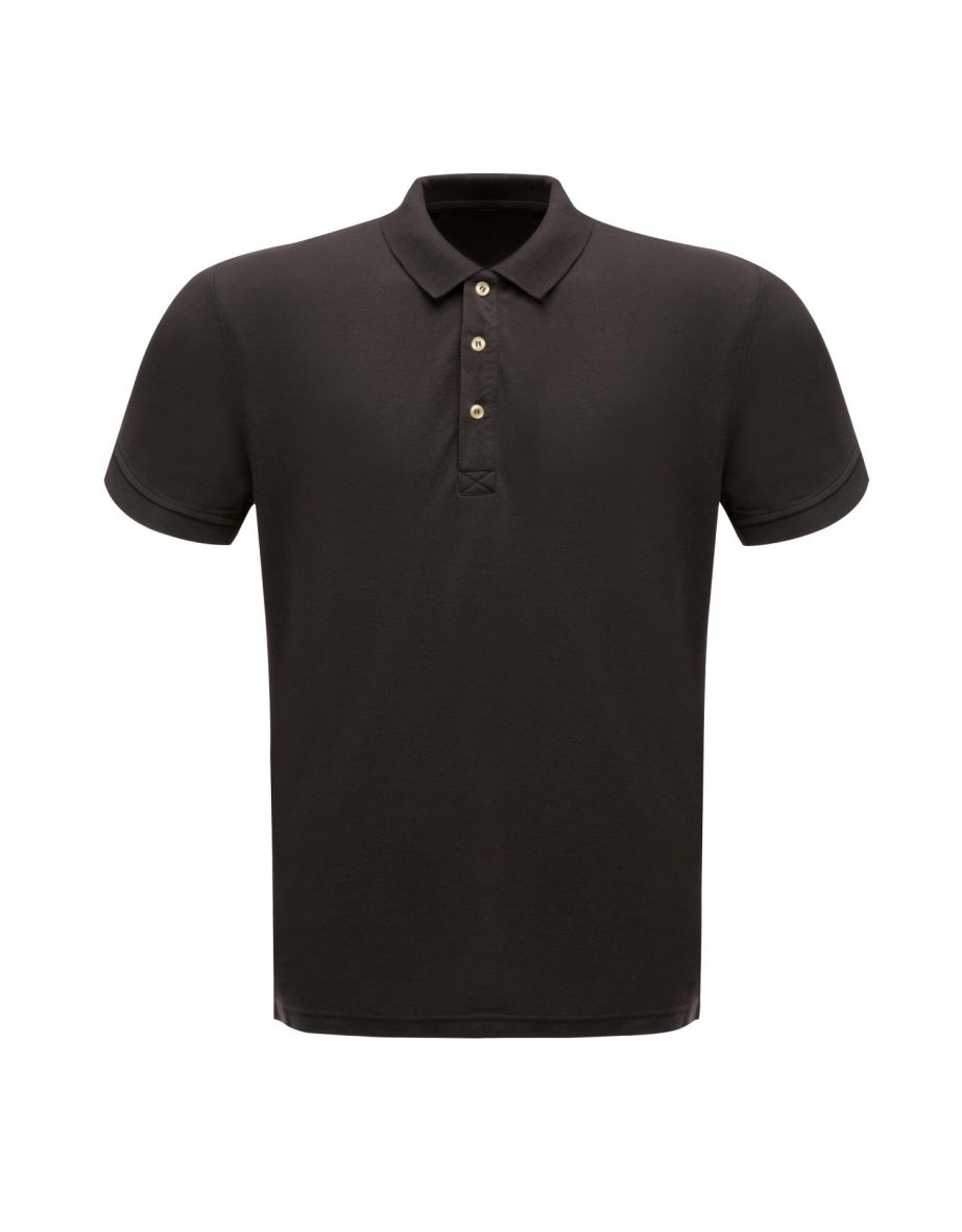 Regatta Professional Mens Classic 65/35 Short Sleeve Polo Shirt - Black - 3