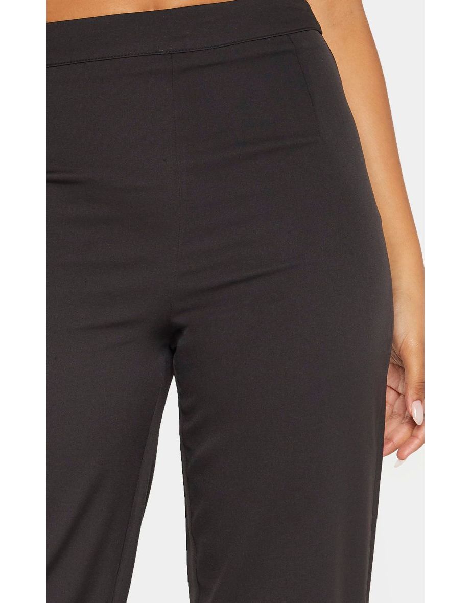 Tall Black Wide Leg Slim Cuff Suit Trousers - 4