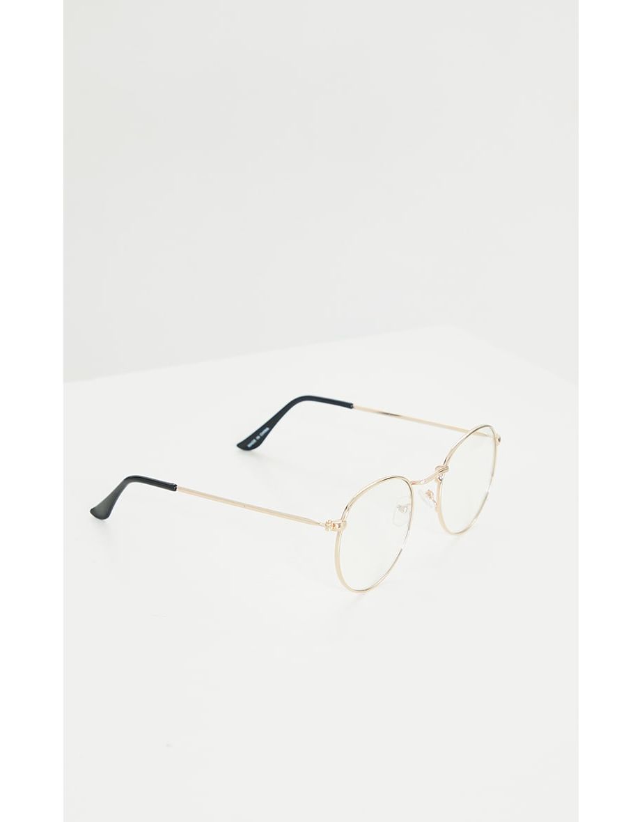 Gold Round Frame Blue Light Readers - 2