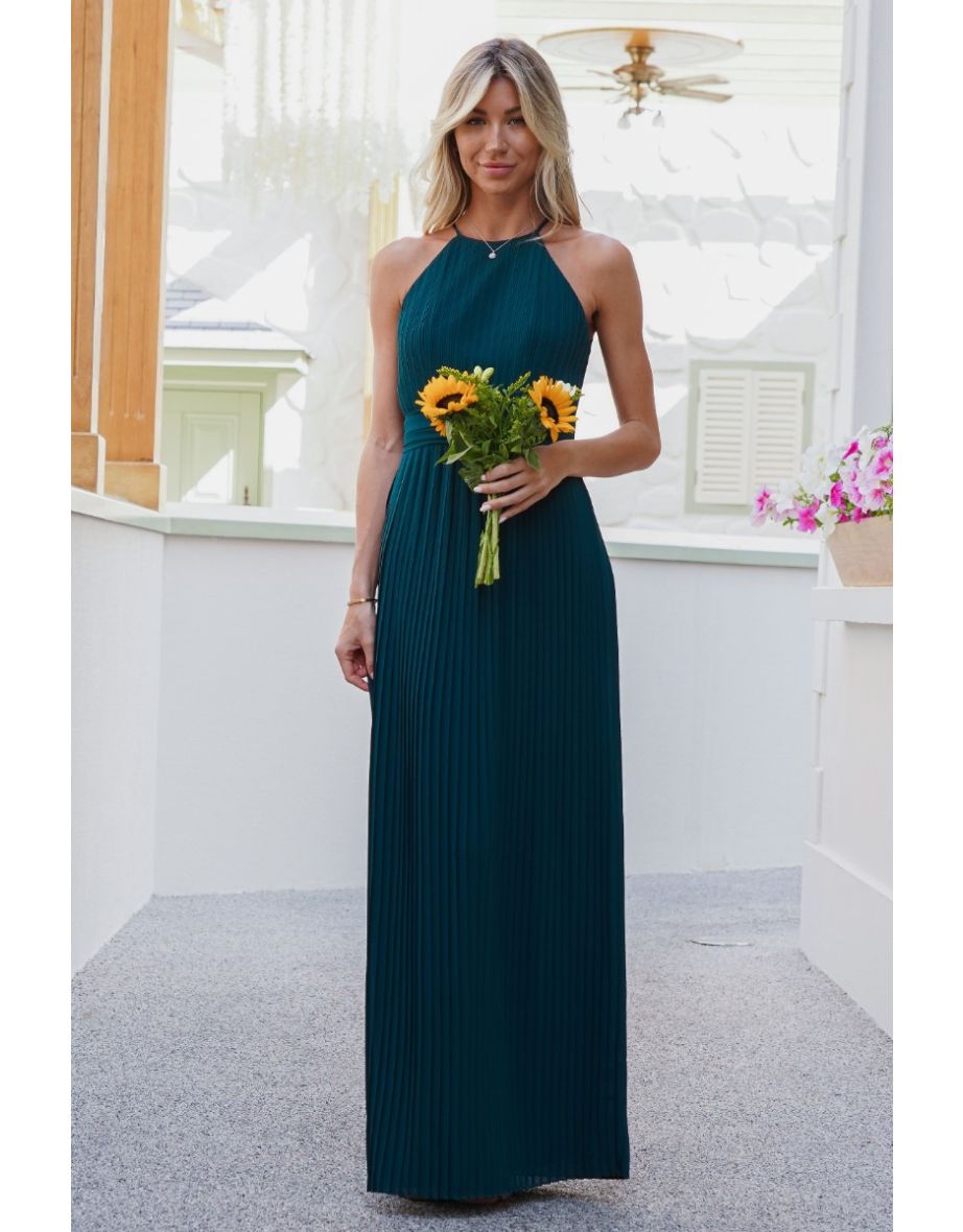 TFNC Serene Forest Green Maxi Dress