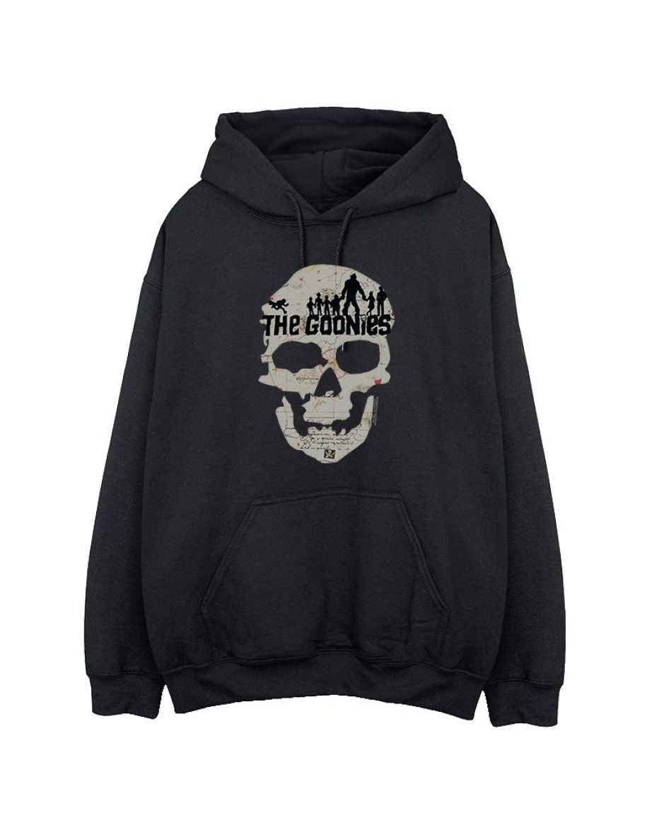 The Goonies Mens Map Skull Hoodie - Black