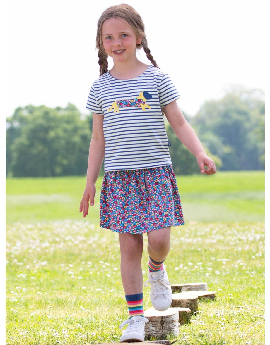 Meadow ditsy skort bright
