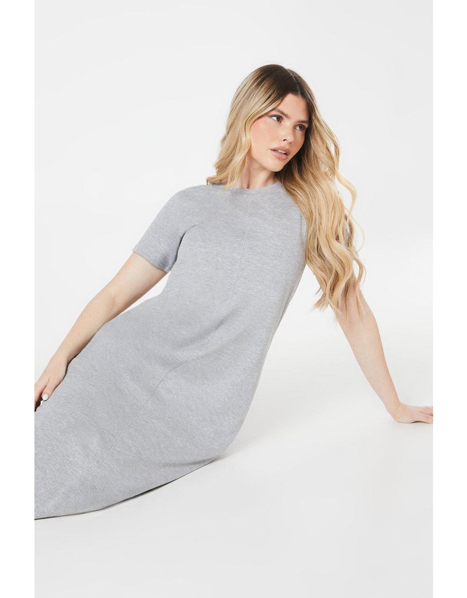 Petite Stripe Trapeze Midi T- Shirt Dress - 3