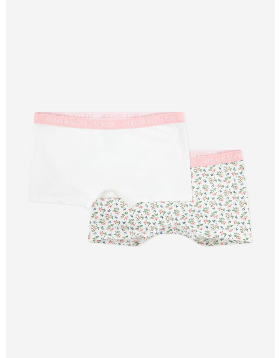 Ralph Lauren Girls 2 Pack Short Knickers Set in Ivory