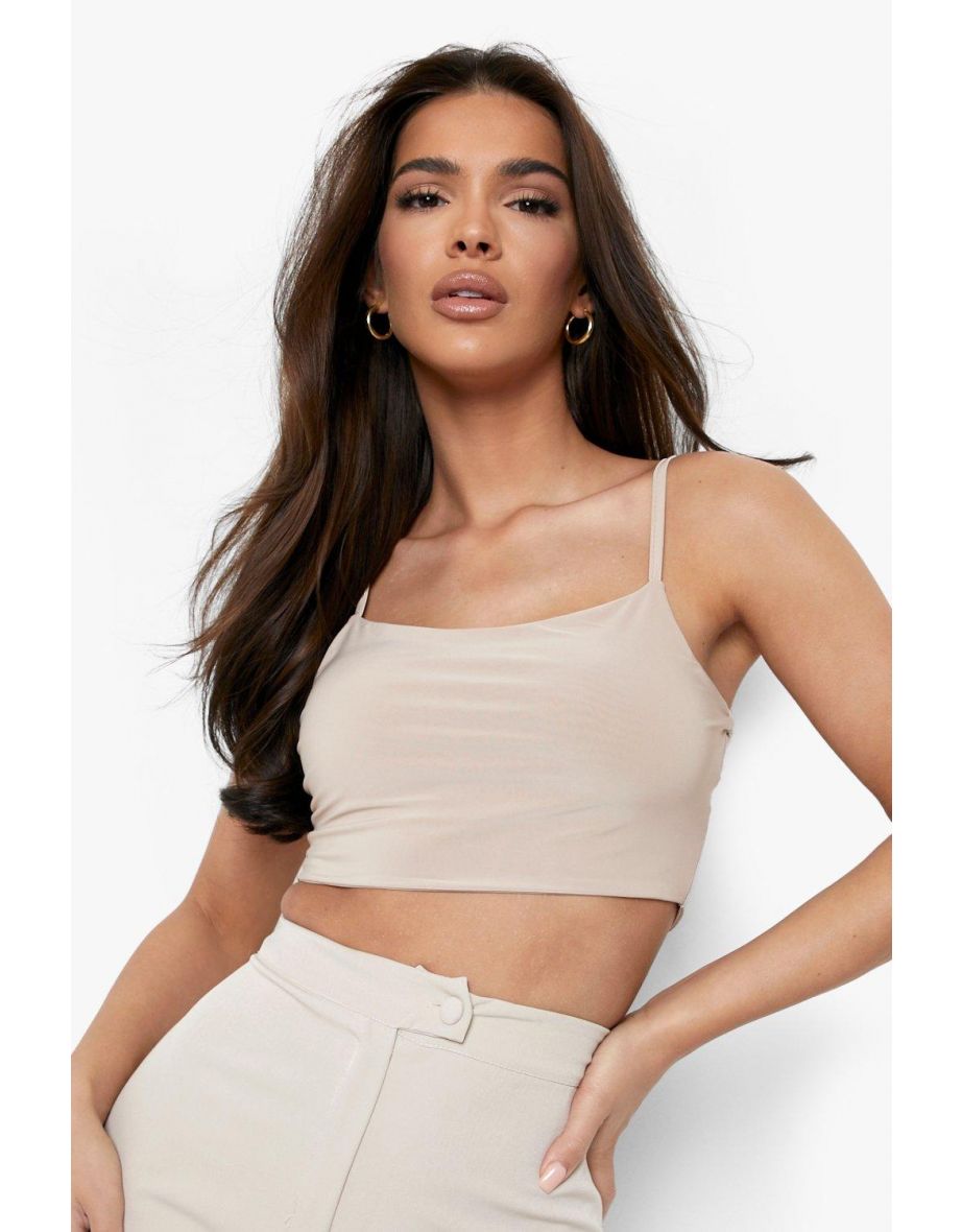 Double Layer Slinky Bralet - nude