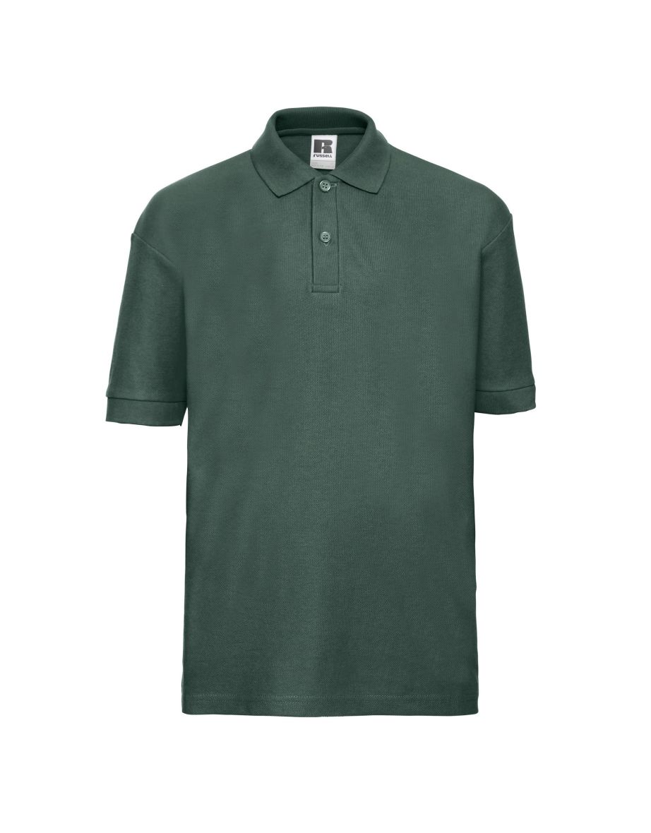 Russell Childrens/Kids Pique Polo Shirt - Bottle Green
