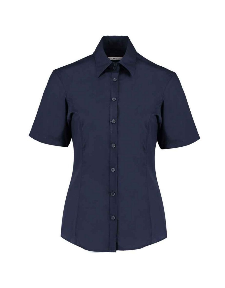 Kustom Kit Womens/Ladies Short Sleeve Business/Work Shirt - Dark Navy
