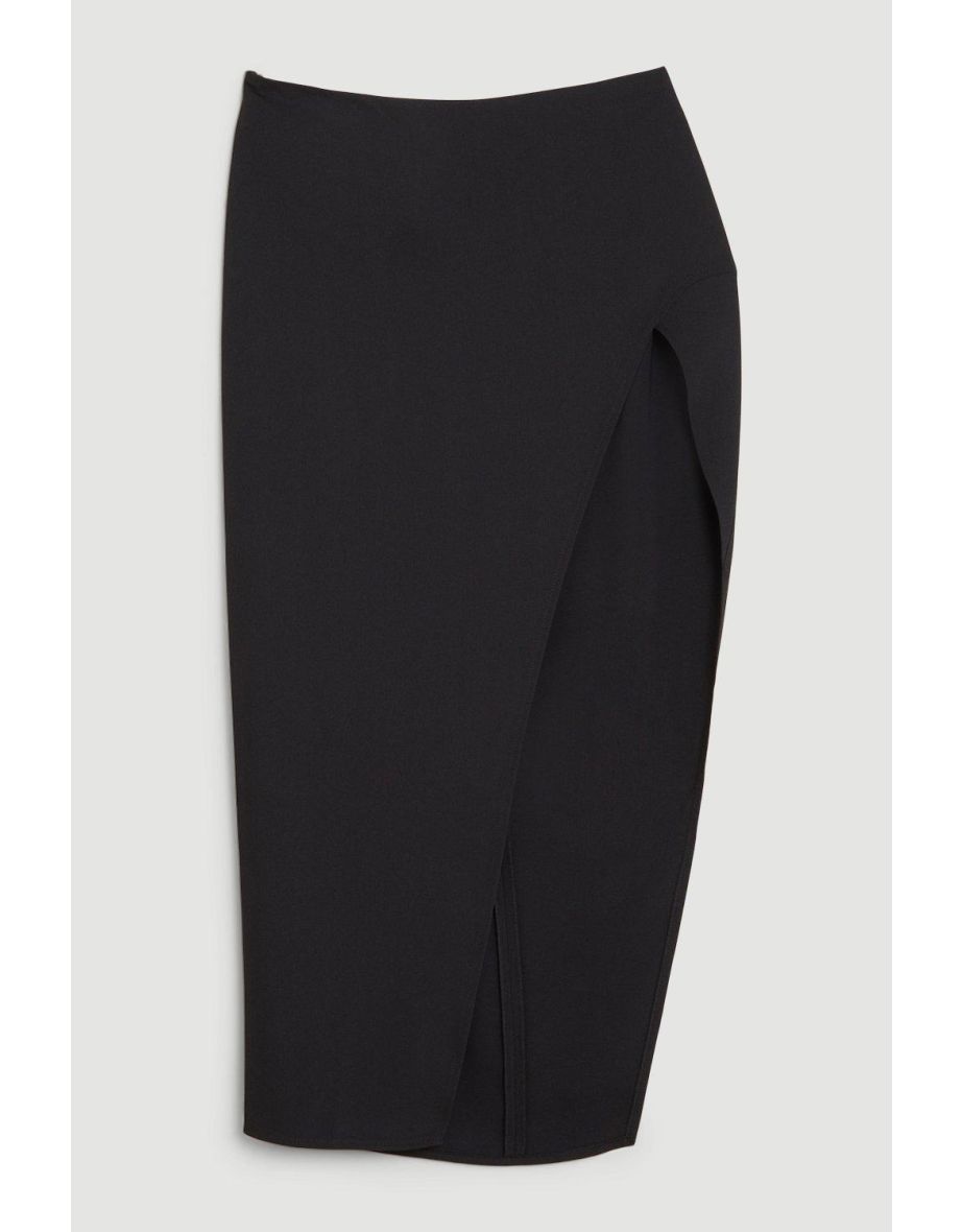 Soft Tailored Ultra High Split Midi Skirt - 3