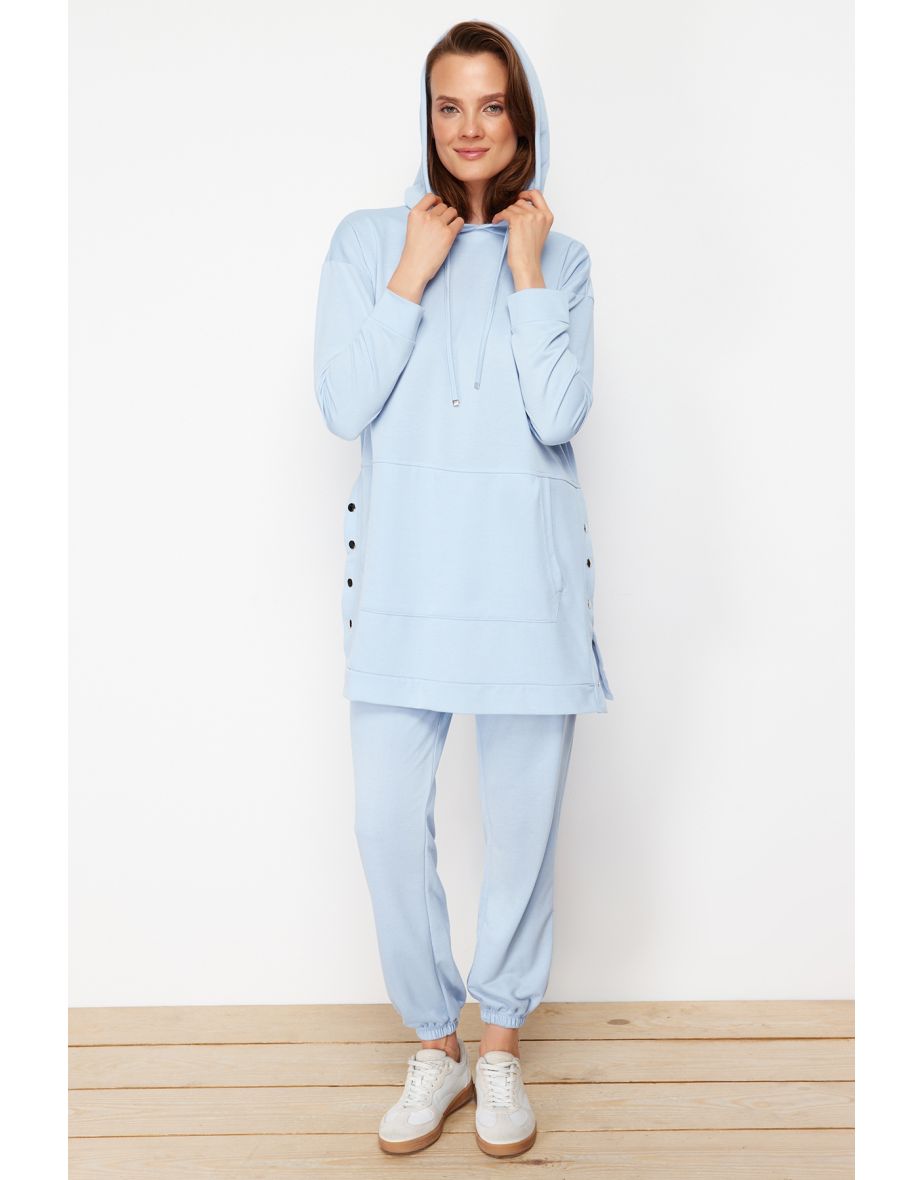 Sweatsuit Set - Blue - Relaxed fit