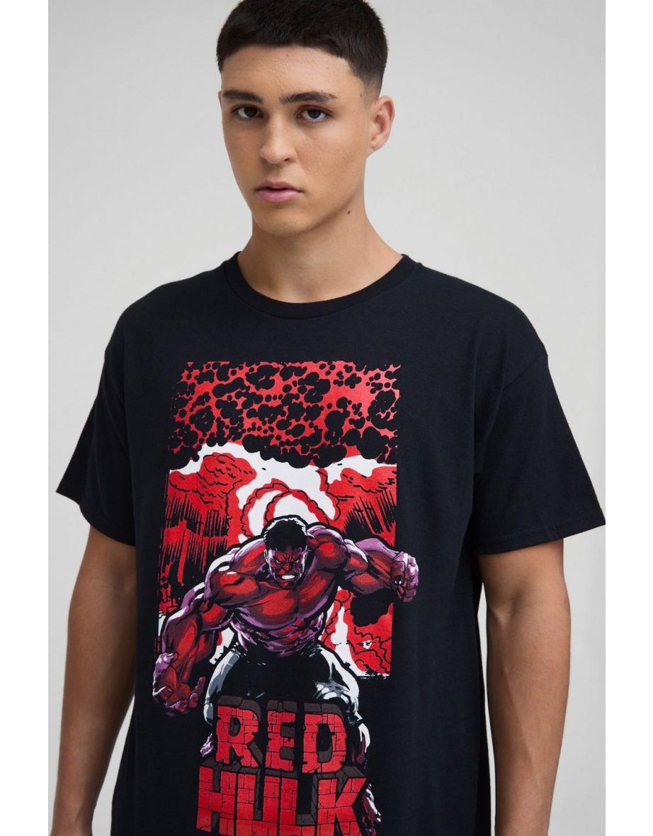 Oversized Captain America Red Hulk License T-Shirt - black - 2