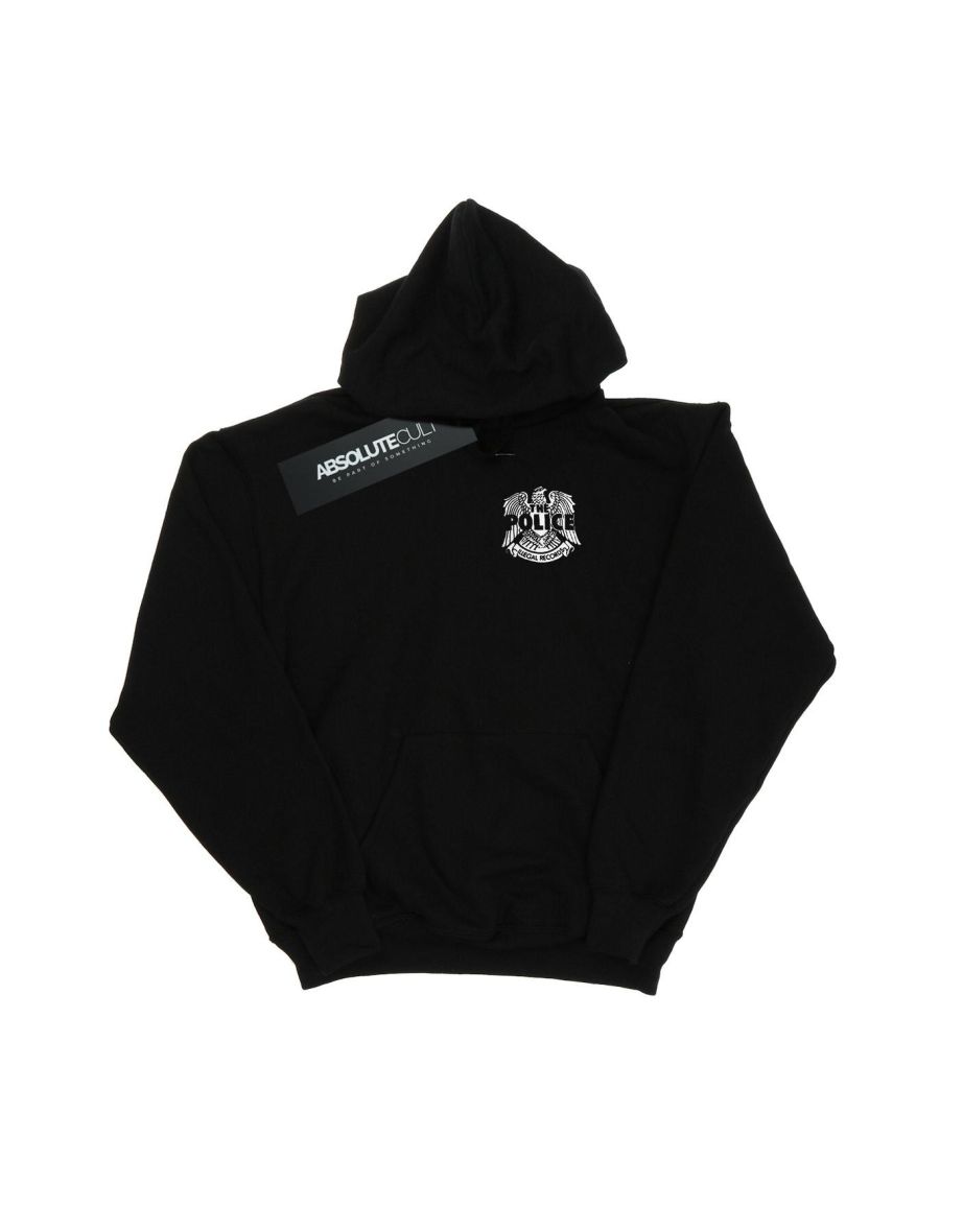 The Police Girls Illegal Records Eagle Chest Hoodie - Black