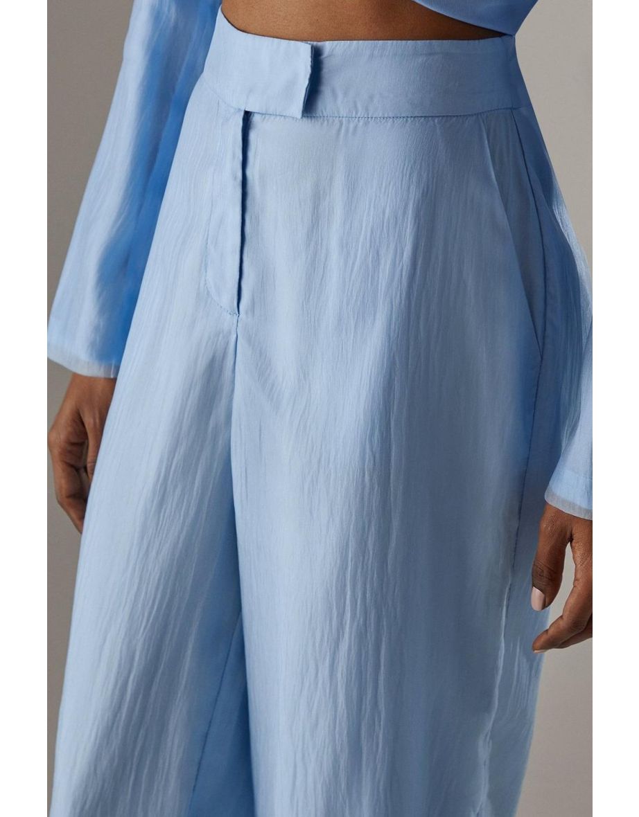 Organza High Waisted Wide Leg Trousers - 3