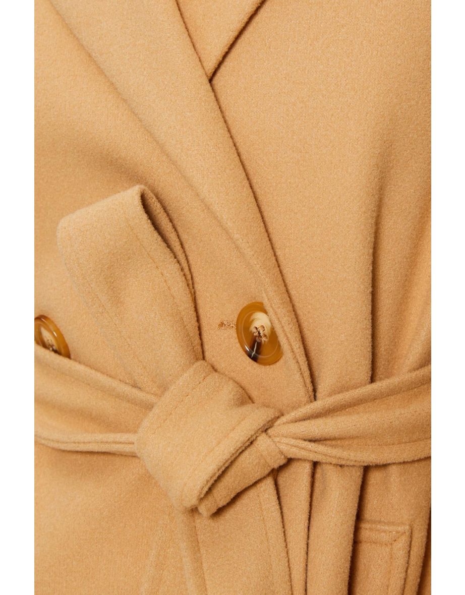 Women's Camel Hair Coat - 7