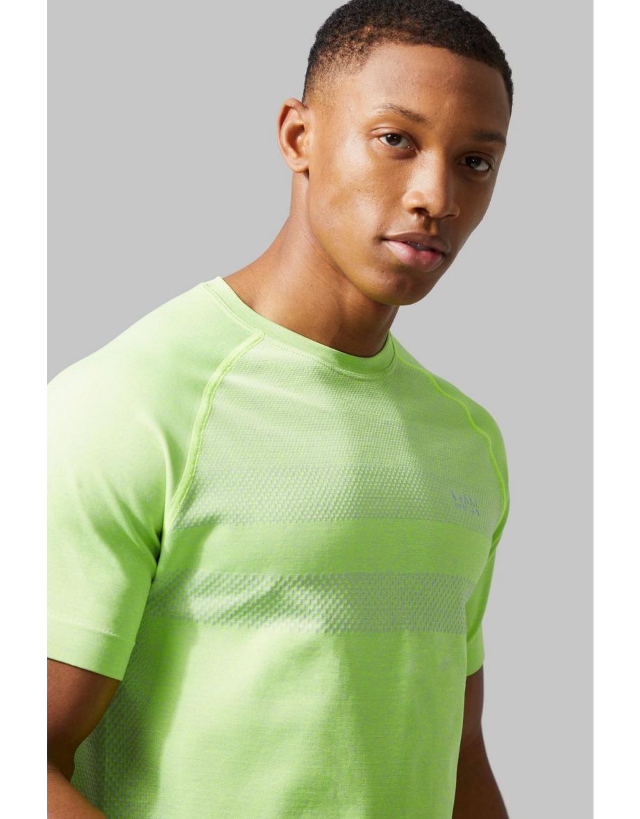 Man Active Marl Seamless T-shirt - neon - 2