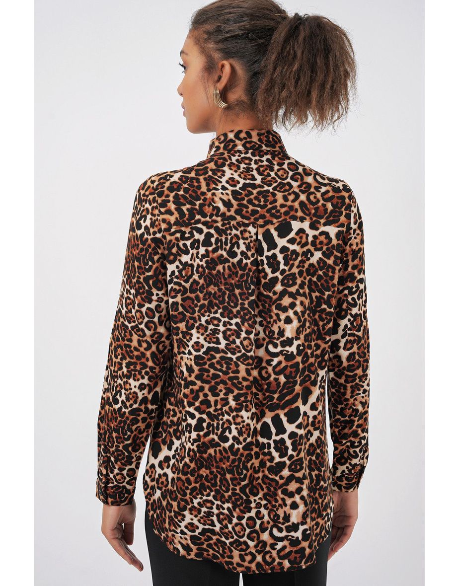 Graphic Patterned Shirt - C. Brown - 6