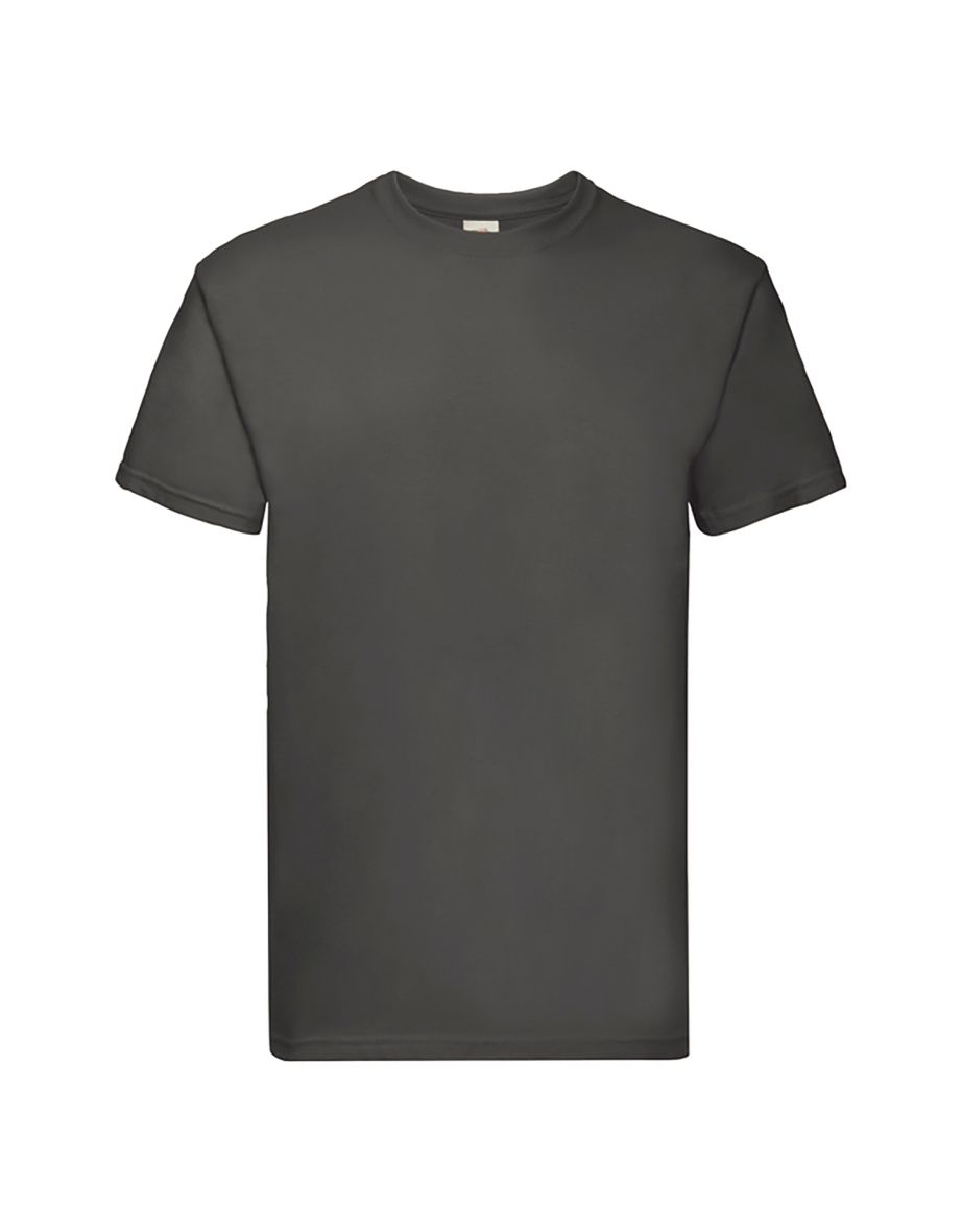 Fruit Of The Loom Mens Super Premium Short Sleeve Crew Neck T-Shirt - Light Graphite
