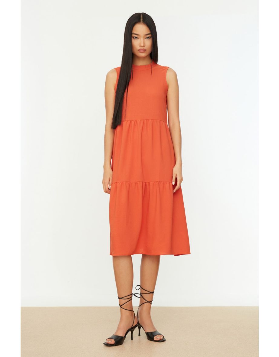 Dress - Orange - Shift