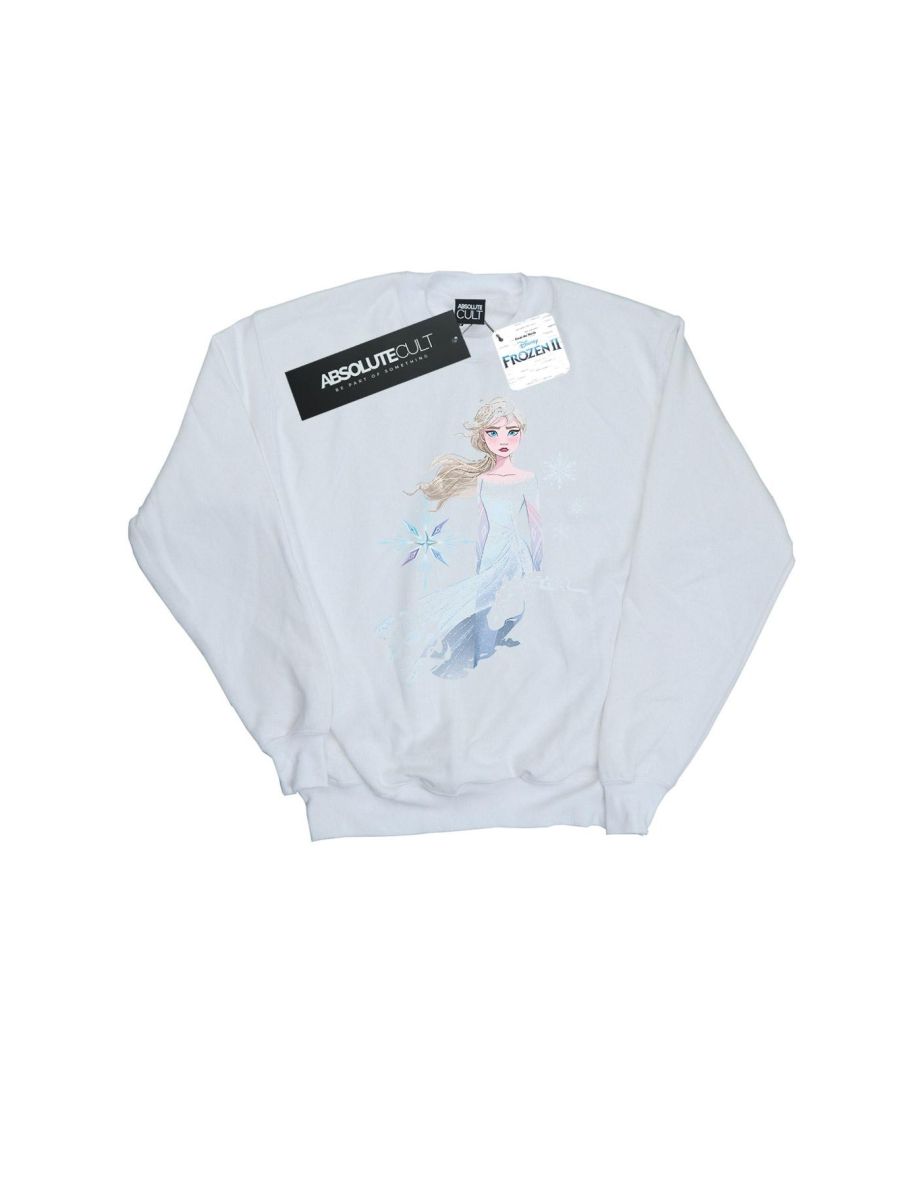 Disney Boys Frozen 2 Elsa Nokk Silhouette Sweatshirt - White