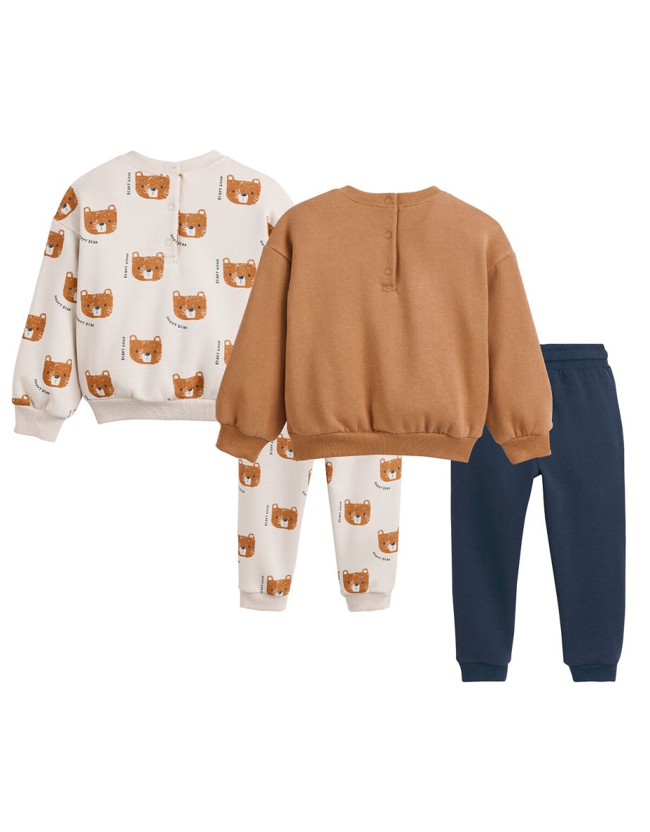 Pack of 2 Outfits with Bear Print in Cotton Mix - 2